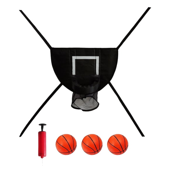 TIELUTT Trampoline Basketball Attachment Backyard Basketball Soft Set for Kids 6 Foot Trampoline Net 15 Trampoline Pad for 8 Poles 8ft Trampoline Mat 7 Ft Trampoline Mat Baby Trampoline with Sides