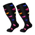 thumbnail image 1 of HLONK Plus Size Compression Socks Plus Size Compression Socks for Women and Men M-edical Extra Wide Calf Compression Nylon Socks, 1 of 8
