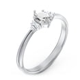 thumbnail image 3 of Birthstone Oval Ring with Shoulder Accents - Diamond/White Topaz (April), 3 of 5