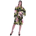 thumbnail image 3 of Moomaya Peignoirs Imprimés pour Femmes à Manches Kimono en Satin Soyeux pour la Préparation, Peignoir de Mariée, Couvre-Maillot, 3 of 7