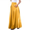 thumbnail image 2 of Pisexur Jupe Mode Femmes Printemps Été Ceinture Fermeture Éclair Taille Haute Uni Jupe Rétro Femmes Plissée Robe Femmes, 2 of 5