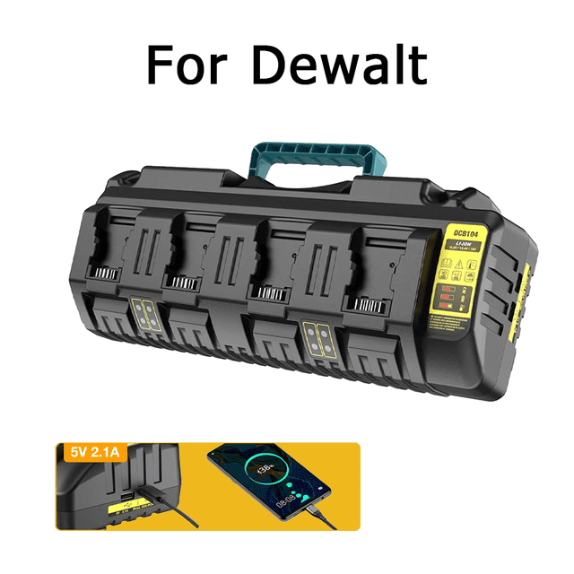 DCB104 Replacement for Dewalt Battery Charger Station 20V,Compatible with Dewalt 12V 20V Max Lithium Battery DCB120 DCB127 DCB112 DCB115 DCB118 DCB107 DCB105 DCB102