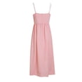 thumbnail image 5 of Robe Longue à Bretelles Spaghetti Échancrée pour Femme, Décontractée, Sans Manches, Maxi, Femmes (Rose m), 5 of 5