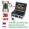 thumbnail image 2 of 9 Inch 20m 50m 100m Underwater Fishing Video Camera Fish Finder IP68 Waterproof 38 LEDs 360 Degree Rotating Camera ,Easy to Use, 2 of 6