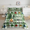 thumbnail image 1 of Erosebridal Happy Camping Bedding Full Comforter Set, Kawaii Owl Down Comforter, RV Car Decor, Reversible 3 Pieces, 1 of 7