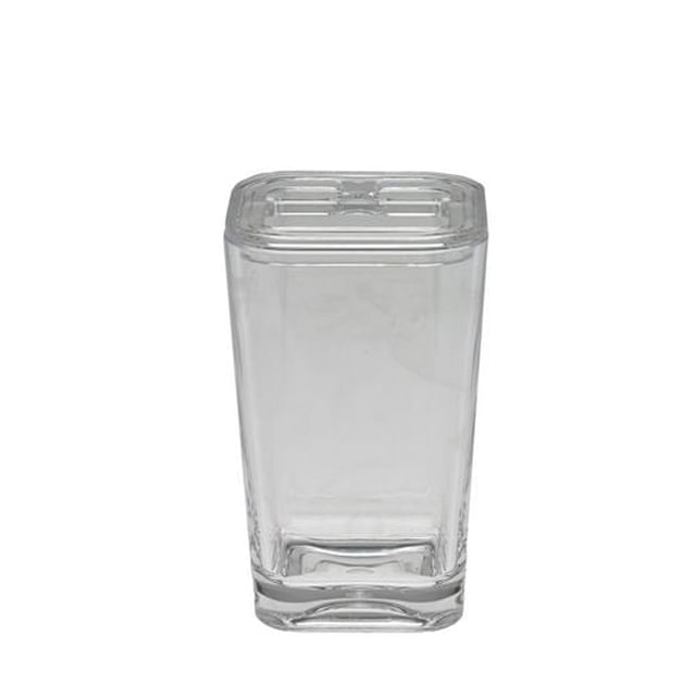 Maria Porte-brosse à Dents en Acrylique Transparent avec base Solide pour la Stabilité, Doté d'Une Grande Ouverture pour Dentifrice et de Deux Petites Ouvertures pour Brosses à Dents, Conçu avec une Forme Effilée Propre et des Bords Arrondis, Idéal pour le Comptoir de Salle de Bain et Convient Aussi pour Organiser des Pinceaux de Maquillage Ou des Stylos.