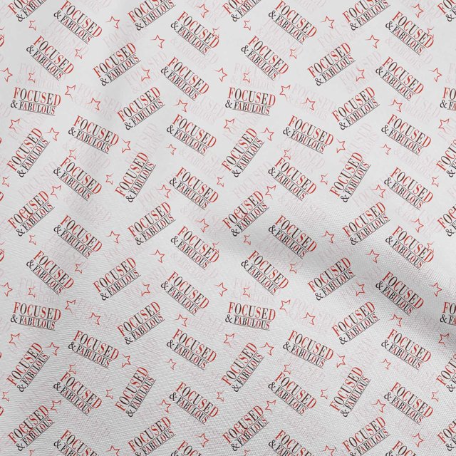oneOone Silk Tabby Red Fabric Text Sewing Material Print Fabric By The Yard 42 Inch Wide