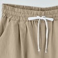 thumbnail image 3 of Birdeem Womens Fashionable Feather Printed Capris Drawstring Shorts, 3 of 6