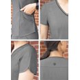 thumbnail image 4 of Adar Pro Heather Scrubs for Women - Modern V-Neck Scrub Top - P7002H - Heather Grey - M, 4 of 7