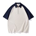 thumbnail image 2 of FhsagQ Men's Shirts Men Shirts Tops Low Rise Men'S Four Seasons Leisure Fashion Assorted Colors Design Lapel Button Short Sleeve Tops Men's Shirts Tops Xl Mens Shirts Patterned Small Navy XXL, 2 of 3