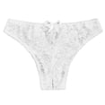thumbnail image 1 of 1 Pce Culotte Aguichant en Dentelle Florale pour Femmes, String Sans Entrejambe, 1 of 9