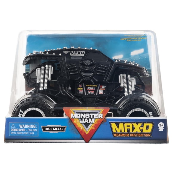 Monster Jam, Monster truck Max-D officiel, véhicule en métal moulé à collectionner, échelle 1:24
