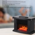 thumbnail image 4 of Electric Fireplace Heater, 1000W Tabletop Portable Mini Electric Fireplace With Simulated Flam Effect, Remote Control LED Fireplace Stove For Living Room, Study, Bedroom, Office, 4 of 8
