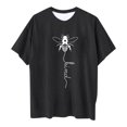 thumbnail image 4 of Haut Fille Chemise Banane Filles Mode Enfants Décontracté Imprimé Col Rond Ample Manches Courtes T-Shirt Haut, 4 of 4