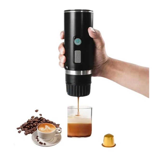 3-in-1 Travel Coffee Maker Fit For Capsule/Powder Electric Espresso Machine For Car & Home Camping Travel ,RV, Hiking, Office