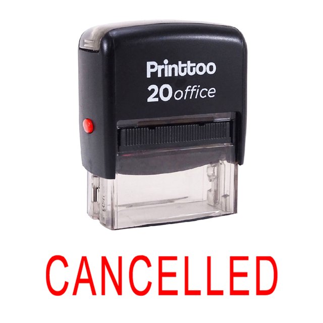 Printtoo Office Stationary Custom Stamp CANCELLED Self Inking Rubber Stamp-Red