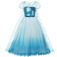 thumbnail image 1 of HAWEE Reine des Neiges Princesse Elsa Costumes Robe de Princesse Déguisement Fête Cosplay Costume avec Cape, 1 of 7