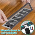 thumbnail image 4 of AMERTEER 4PCS floor register Ventilation cover rectangular hole screen 9.8 ”Black Magnetic Network Electric Covers Direct Practical Air Ventilation Cover, 4 of 9