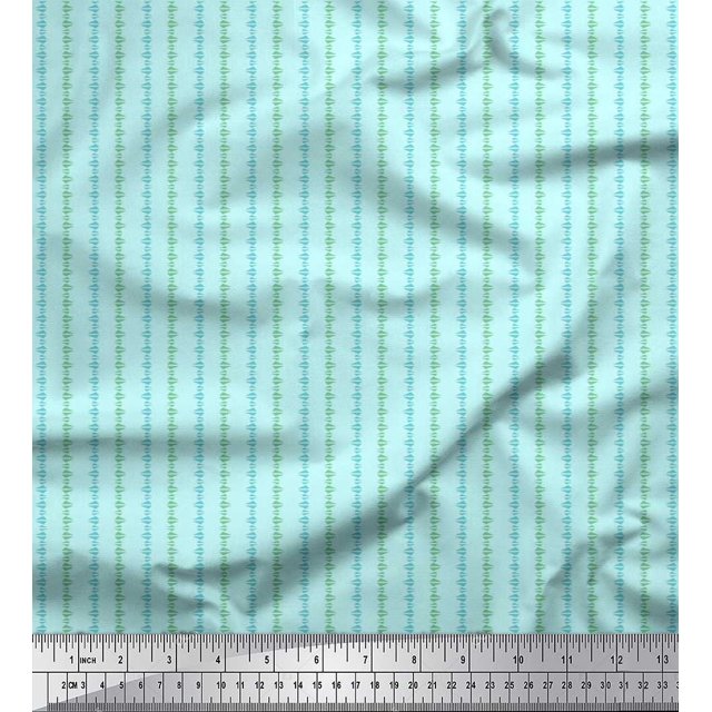 Soimoi Rayon Fabric Triangle Shirting Printed Fabric 1 Yard 42 Inch Wide