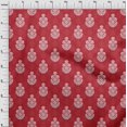 thumbnail image 4 of oneOone Coton Flex Rouge Tissu Asiatique Dabu Imprimé Matière de Robe Tissu Imprimé Tissu au Mètre 40 Pouces de Large, 4 of 4
