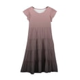 thumbnail image 4 of Tranfacy Robes d'Été pour Ados, Robes pour Filles Taille 10-12, Robe d'Été pour Filles 6-15 Mode Robe à Dégradé de Couleurs avec Poches Manches Courtes Col Rond Robe Trapèze, 4 of 5