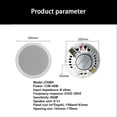 thumbnail image 4 of 6 Inch 8ohm Ceiling Speaker Full Range Stereo Sound Passive Speakers Home Background Music System for Office Kitchen, 4 of 6
