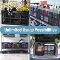 thumbnail image 2 of CleverMade Collapsible Utility Crates, Ocean, 3 Pack, 45L/11 Gal, 66 lbs Capacity, Stackable Containers, Heavy Duty, Space-Saving Baskets,Polypropylene (PP), 2 of 7