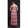 thumbnail image 2 of Bimba Robe Longue Maxi de Soirée pour Femmes en Rayonne à Imprimé Floral, Dos Nu, Bretelles Spaghetti - X-Grand, 2 of 5