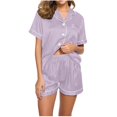 thumbnail image 1 of Besolor Pyjama d'Été pour Femme, Tenue de Nuit Décontractée à Manches Courtes, Chemise Boutonnée avec et Ensembles, Tenue de Détente, Pjs, 1 of 4