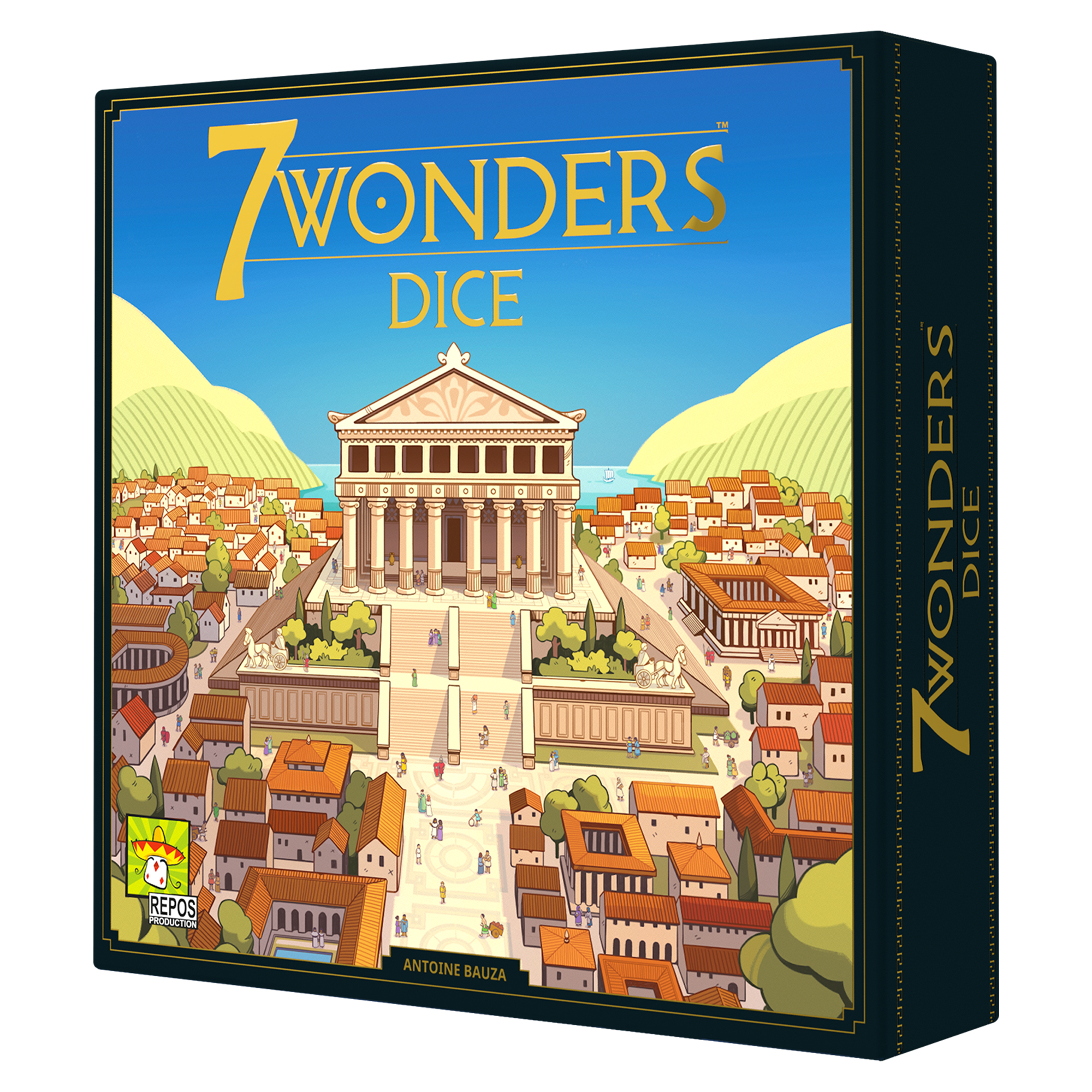 7 Wonders - Dice, Jeu de Stratégie et de Dés (Version Française) par Repos Production, 10 Ans et Plus