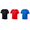 Black / Red / Royal Blue, variant on Blank Activewear Pack of 3 Men's T-Shirt, Quick Dry Performance fabric