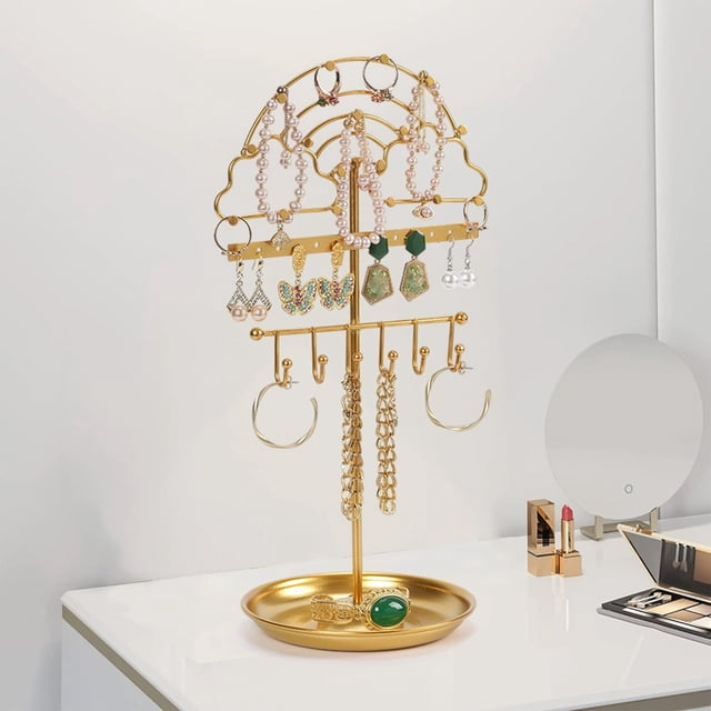 Amzcrzy Iron Jewelry Organizer Butterflies Type Clouds Type Heart Type Jewelry Display Rack Hanging Vertical Earring Rack Bracelet Necklace Storage Racks Jewelry Organizer Jewelry Box