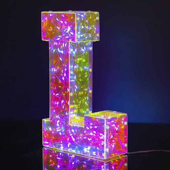 RKSTN Night Light, LED Lights Valentine's Day 100 Lamp Beads LED Luminous Alphabet Numbers Decorative Lights Holiday Decorative Lights Wedding Birthday Party Personalized Night Light