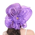thumbnail image 1 of Women's Floral Mesh Hat Sunshade Beach Hat Sun Block Hat, 1 of 4