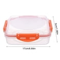 thumbnail image 3 of WHEANG Boîte de Conservation de Qualité Alimentaire Pain Riz Déjeuner Sandwich Boîte à Lunch Boîte d'Emballage Extérieure Compatible Micro-Ondes Convient pour le Dîner Portable et les Activités de Plein Air, 3 of 7