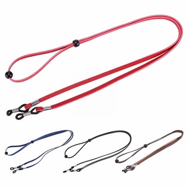 4pcs Eyeglass Strap Holders PU Leather Glasses Straps Non Slip Eyewear Retainers Eyeglasses Chain Necklace Cords