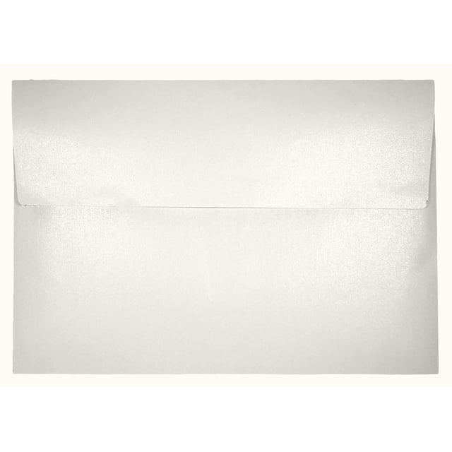 Darling Souvenir Invitation Envelopes, Straight-Flap, Self-Adhesive, 5 1/4 x 7 1/4 Inches, Metallic-White, 25 Count