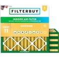 thumbnail image 1 of Filterbuy 24x24x2 MERV 11 Pleated HVAC AC Furnace Air Filters (5-Pack), 1 of 9