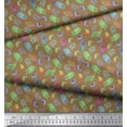 thumbnail image 2 of Soimoi Poly Georgette Fabric Coral & Seashell Ocean Printed Fabric 1 Yard 42 Inch Wide, 2 of 3