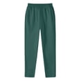 thumbnail image 1 of RKSTN Mens Pants Fashion Drawstring Elastic Waist Solid Color Casual Sweat Length Pants Soft Comfortable Workout Pants, 1 of 4