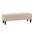 thumbnail image 4 of CorLiving Rosewell Fabric Button-Tufted Accent Bench with Wood Legs, 4 of 9