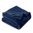 thumbnail image 1 of Bare Home Microplush Fleece Blanket - 300 GSM - Fuzzy Microfleece - Soft & Plush - Throw XL, Dark Blue, 1 of 7