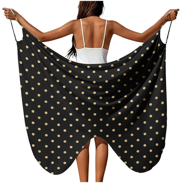 Sortie de Plage pour Femmes avec Sangle Ajustable, Fente Latérale Haute, Polyester Tissé Transparent, 1 Pce