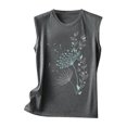 thumbnail image 1 of Pompotops Women's O-Neck Sleeveless Print Tops, 1 of 3