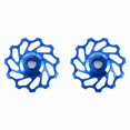 thumbnail image 2 of Bike Rear Derailleur Guide Roller, Lightweight Aluminium Alloy Pulleys Smooth Ball Bearings 7/8/9/10 Speed 2pcs Ceramic Bearings, 2 of 7