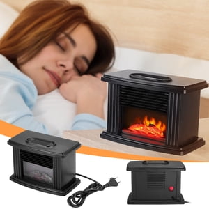 Dvkptbk European-Style Fireplace Chauffe-glace Maison Salon Chambre à coucher Chauffe flamme Poêle Petit ventilateur de bureau chaud