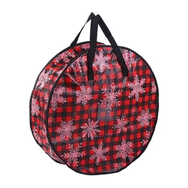 Binwennn Boxes for Storage Cubes Wreath Storage Container Christmas Wreath Storage Bag With Reinforced Handle For Holiday Xmas