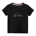 thumbnail image 1 of MeetoTime T-shirt en Coton pour Tout-Petits Garçons Filles Mignon Col Rond Imprimé Saint-Valentin Manches Courtes Été, 1 of 4