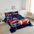 thumbnail image 3 of Erosebridal 3D Rugby Bedding ToddlerComforter Set, Football Player Down Comforter, Soccer Sports Decor, Reversible 2-Piece, 3 of 8