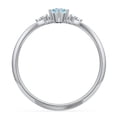 thumbnail image 4 of Birthstone Oval Ring with Shoulder Accents - Blue Topaz (December), 4 of 5